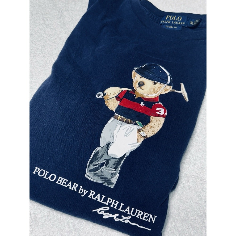 Polo Bear by Ralph Lauren  Crewneck T-Shirt Mens 2XL Navy Polo Player Collector